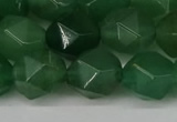 CNG6176 15.5 inches 10mm faceted nuggets green aventurine beads