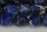 CNG6179 15.5 inches 10mm faceted nuggets sodalite gemstone beads