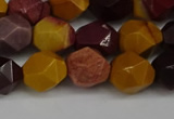 CNG6182 15.5 inches 10mm faceted nuggets mookaite gemstone beads