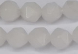 CNG6186 15.5 inches 10mm faceted nuggets white jade beads