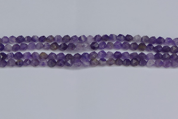 CNG6230 15.5 inches 6mm faceted nuggets amethyst beads