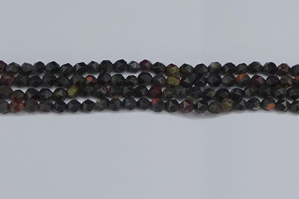 CNG6238 15.5 inches 6mm faceted nuggets plum blossom jade beads