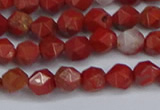 CNG6241 15.5 inches 6mm faceted nuggets red jasper beads