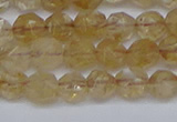 CNG6259 15.5 inches 6mm faceted nuggets coffee cherry quartz beads