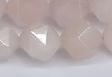 CNG6280 15.5 inches 14mm faceted nuggets rose quartz beads