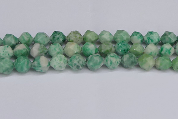 CNG6293 15.5 inches 14mm faceted nuggets Qinghai jade beads