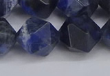 CNG6298 15.5 inches 14mm faceted nuggets sodalite beads