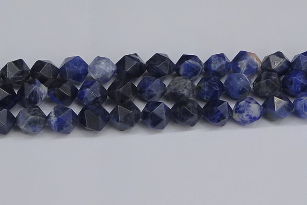 CNG6298 15.5 inches 14mm faceted nuggets sodalite beads