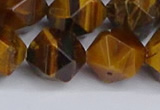 CNG6299 15.5 inches 14mm faceted nuggets yellow tiger eye beads