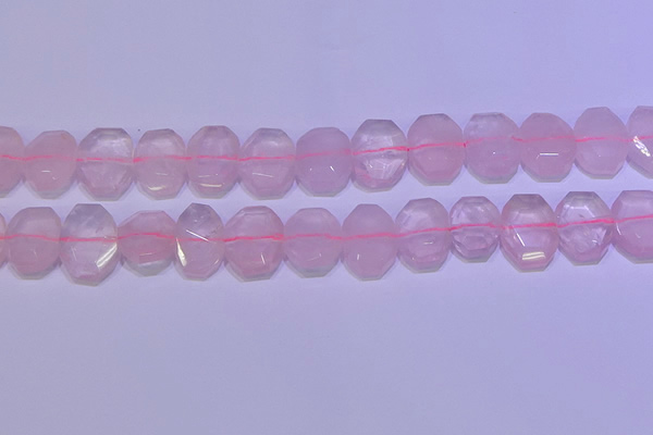 CNG6301 15.5 inches 13*18mm - 15*20mm faceted freeform rose quartz beads