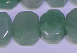 CNG6310 13*18mm - 15*20mm faceted freeform green aventurine beads