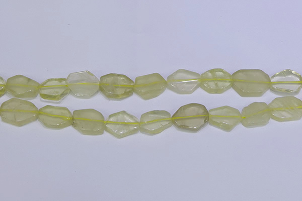 CNG6328 15.5 inches 14*18mm - 16*22mm freeform lemon quartz beads