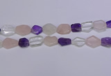 CNG6336 15.5 inches 14*18mm - 16*22mm freeform mixed quartz beads