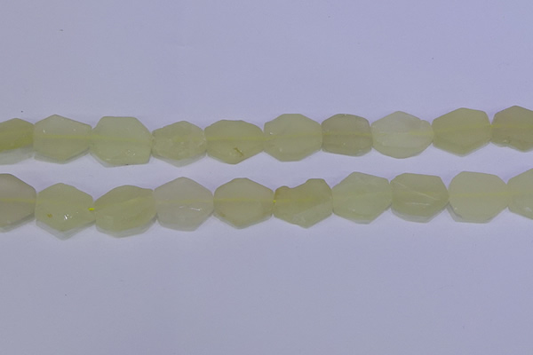 CNG6356 15.5 inches 14*18mm - 16*22mm freeform matte lemon quartz beads