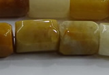 CNG6416 15.5 inches 15*20mm faceted nuggets yellow jade beads