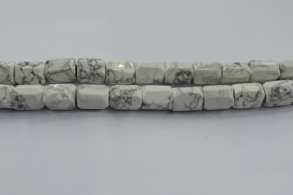 CNG6418 15.5 inches 15*20mm faceted nuggets white howlite beads