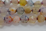 CNG6500 15.5 inches 6mm faceted nuggets agate beads wholesale