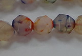 CNG6502 15.5 inches 10mm faceted nuggets agate beads wholesale