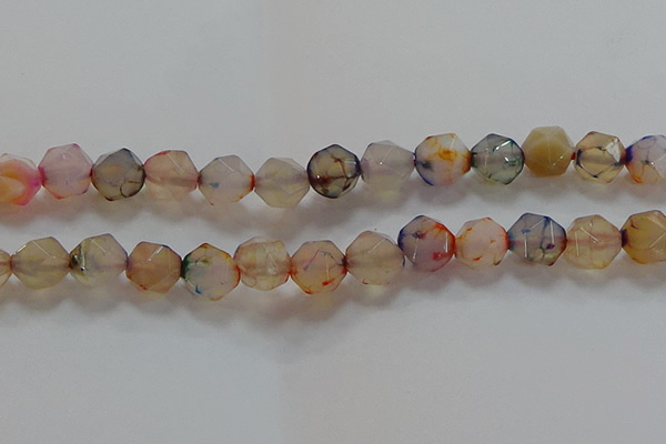 CNG6503 15.5 inches 12mm faceted nuggets agate beads wholesale