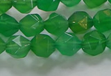 CNG6513 15.5 inches 8mm faceted nuggets green agate beads