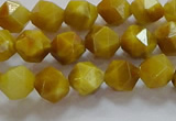 CNG6530 15.5 inches 6mm faceted nuggets golden tiger eye beads