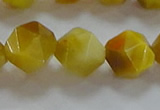 CNG6533 15.5 inches 12mm faceted nuggets golden tiger eye beads