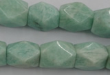 CNG657 15.5 inches 13*18mm faceted nuggets amazonite beads