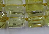 CNG6807 15.5 inches 8*12mm - 10*16mm nuggets lemon quartz beads