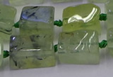 CNG6810 15.5 inches 8*12mm - 10*16mm nuggets prehnite beads