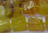 CNG6813 15.5 inches 8*12mm - 10*16mm nuggets yellow opal beads