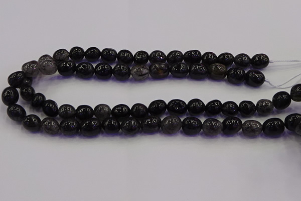 CNG6868 8*12mm - 10*14mm nuggets black rutilated quartz beads