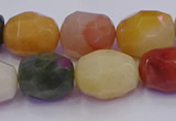 CNG6890 12*16mm - 13*18mm faceted nuggets mixed rutilated quartz beads