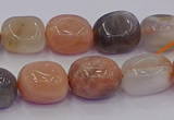 CNG6896 15.5 inches 8*12mm - 10*14mm nuggets mixed moonstone beads