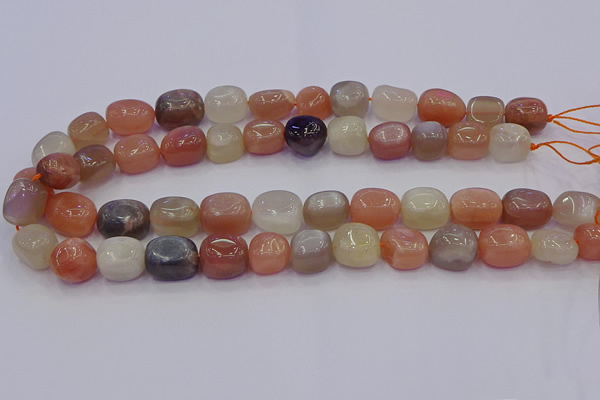 CNG6897 15.5 inches 12*16mm - 13*18mm nuggets mixed moonstone beads