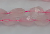 CNG6915 15.5 inches 8*12mm - 12*16mm faceted nuggets rose quartz beads