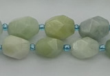 CNG6918 15.5 inches 8*12mm - 12*16mm faceted nuggets aquamarine beads