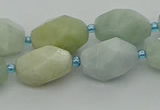 CNG6919 15.5 inches 12*16mm - 13*18mm faceted nuggets aquamarine beads