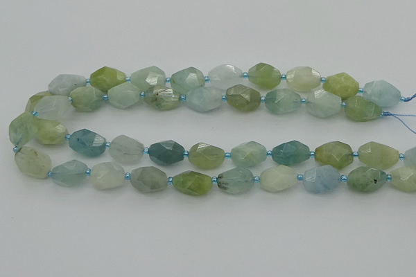 CNG6921 15.5 inches 12*16mm - 13*18mm faceted nuggets aquamarine beads