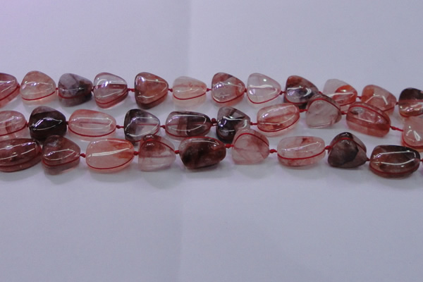 CNG693 15.5 inches 13*18mm - 15*16mm freeform pink quartz beads