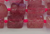 CNG6930 15.5 inches 5*8mm - 8*12mm nuggets strawberry quartz beads