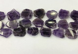 CNG6945 15.5 inches 20*20mm - 25*25mm freeform amethyst beads