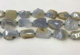 CNG6949 15.5 inches 22*30mm - 30*40mm freeform blue chalcedony beads