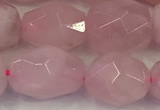 CNG6953 12*14mm - 13*16mm faceted nuggets rose quartz beads