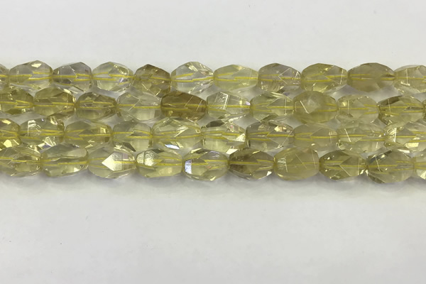 CNG6954 10*14mm - 12*16mm faceted nuggets lemon quartz beads