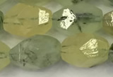 CNG6956 10*14mm - 12*16mm faceted nuggets green rutilated quartz beads