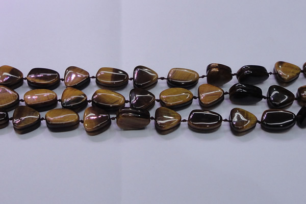 CNG696 15.5 inches 13*18mm - 15*16mm freeform yellow tiger eye beads