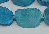 CNG7025 15.5 inches 20*28mm - 25*35mm freeform druzy agate beads