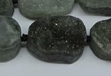 CNG7028 15.5 inches 20*28mm - 25*35mm freeform druzy agate beads