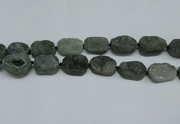 CNG7028 15.5 inches 20*28mm - 25*35mm freeform druzy agate beads