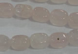 CNG704 15.5 inches 10*14mm nuggets rose quartz beads wholesale